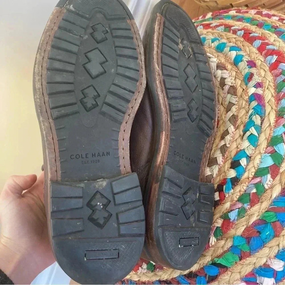 Cole Haan brown grained  leather boots - Picture 8 of 8